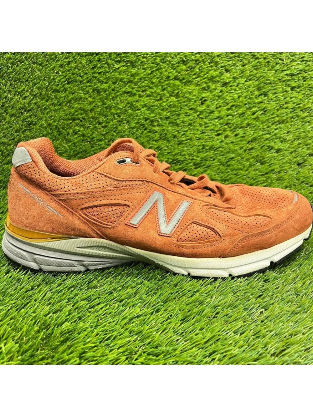 New Balance 990v4 USA Burnt Orange Mens Size 13 Athletic Running Shoes Sneakers